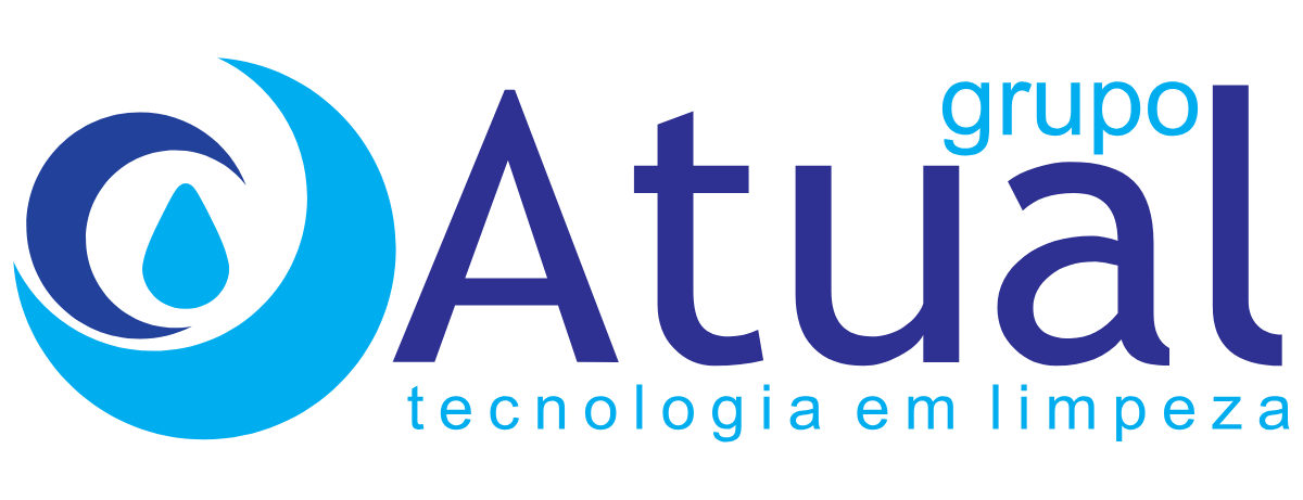 Logomarca oficial do Grupo Atual — tecnologia em limpeza