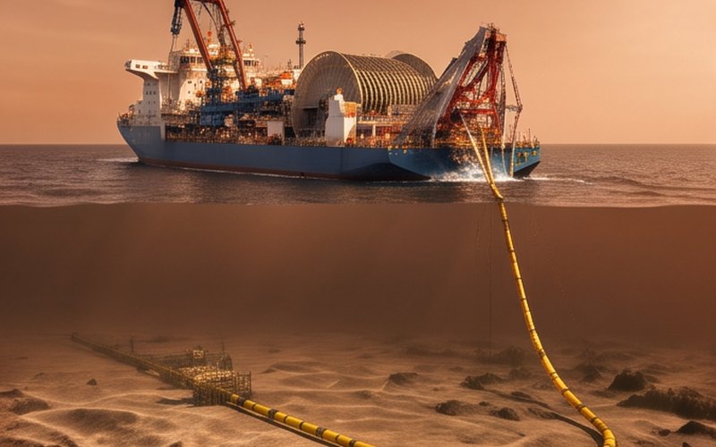 Ilustração gerada por IA sobre: Contrato para interligação submarina do Búzios 11 é assinado com a Subsea7