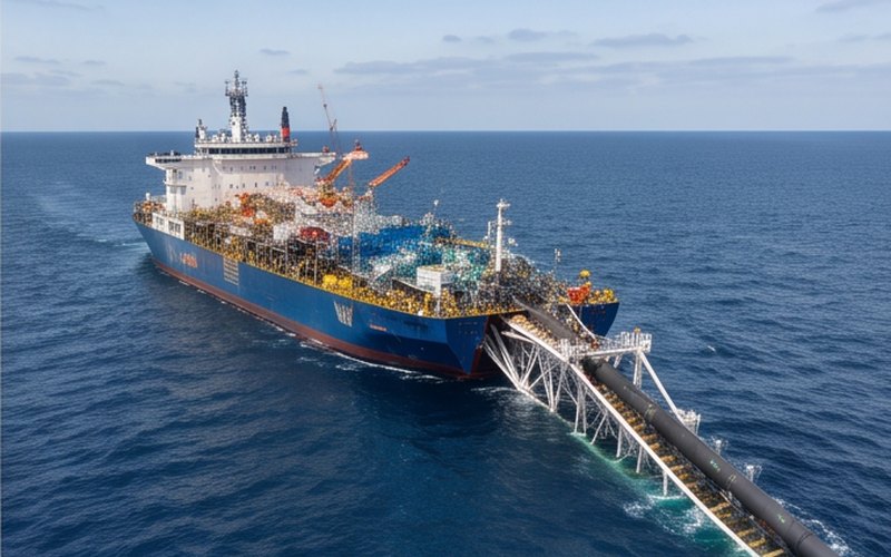 Ilustração gerada por IA sobre: Saipem amplia contrato no campo de gás Sakarya
