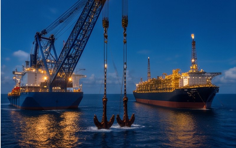 Ilustração gerada por IA sobre: SBM Offshore fará instalação da unidade do projeto Kaskida, da bp