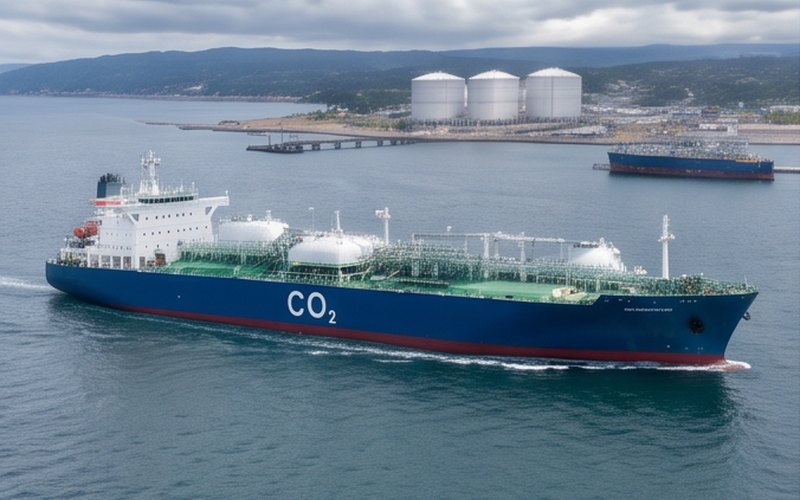 Ilustração gerada por IA sobre: Shell, Equinor e TotalEnergies investirão US$ 714 milhões na expansão de armazenamento de carbono