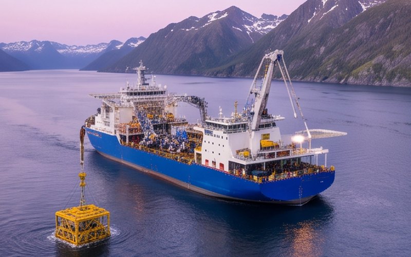 Ilustração gerada por IA sobre: Subsea7 conquista contrato da ConocoPhillips na Noruega