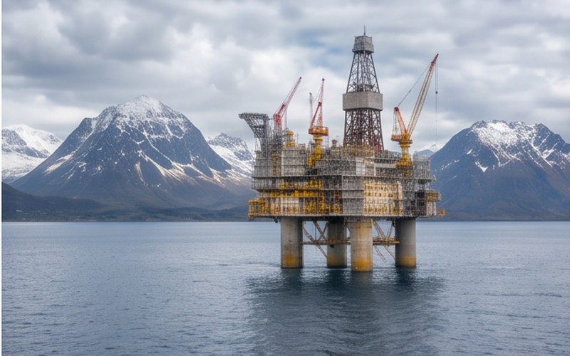 Ilustração gerada por IA sobre: TechnipFMC é contratada para extensão de Heidrun, na Noruega