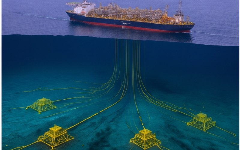 Ilustração gerada por IA sobre: TechnipFMC fornecerá sistemas submarinos para Hammerhead, na Guiana